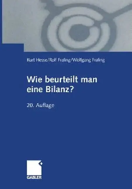 Cover of Wie Beurteilt Man Eine Bilanz?