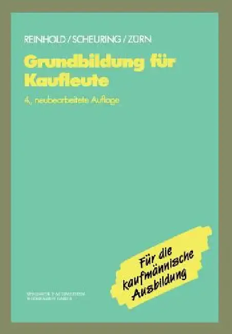 Cover of Grundbildung Für Kaufleute