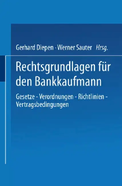 Cover of Rechtsgrundlagen für den Bankkaufmann