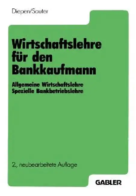 Cover of Wirtschaftslehre Für Den Bankkaufmann
