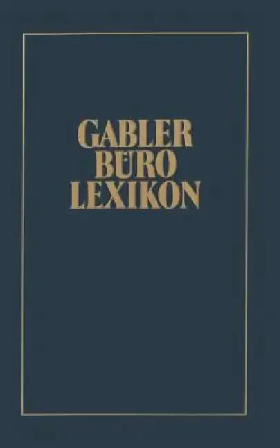 Cover of Gabler Büro Lexikon