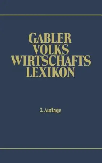 Cover of Gabler Volkswirtschafts Lexikon