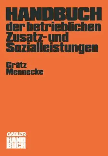 Cover of Handbuch Der Betrieblichen Zusatz- Und Sozialleistungen