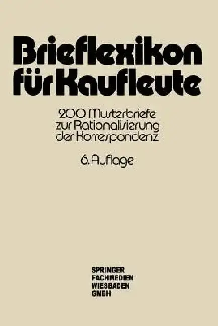 Cover of Brieflexikon Für Kaufleute