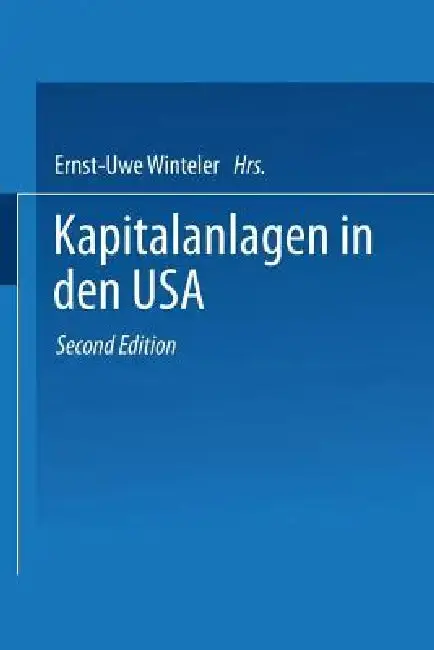 Cover of Kapitalanlagen in Den USA