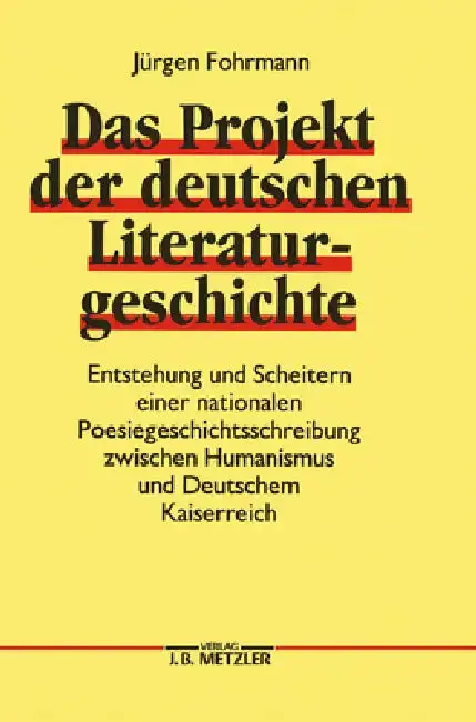 Cover of Das Projekt Der Deutschen Literaturgeschichte