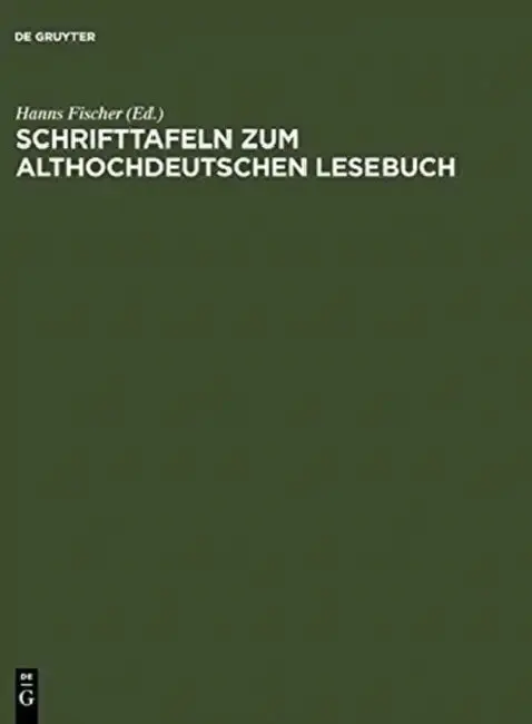 Cover of Schrifttafeln Zum Althochdeutschen Lesebuch