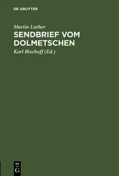 Cover of Sendbrief Vom Dolmetschen