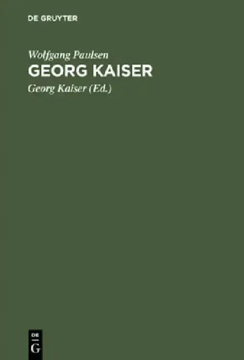 Cover of Georg Kaiser