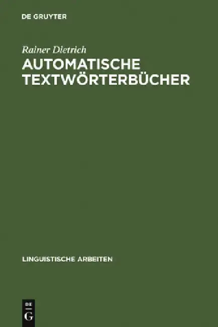 Cover of Automatische Textwörterbücher
