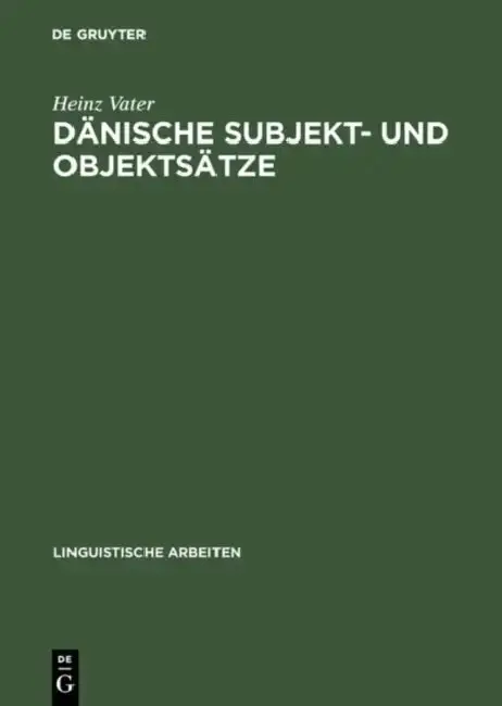 Cover of Dänische Subjekt- und Objektsätze