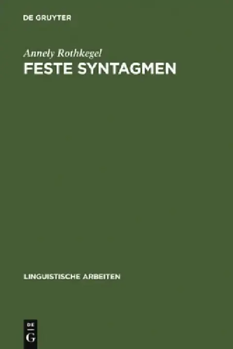 Cover of Feste Syntagmen