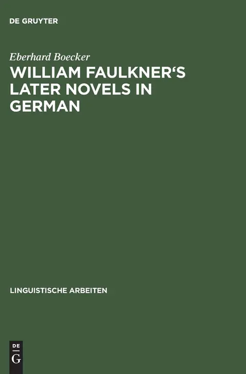Cover of William Faulkner's later novels in German