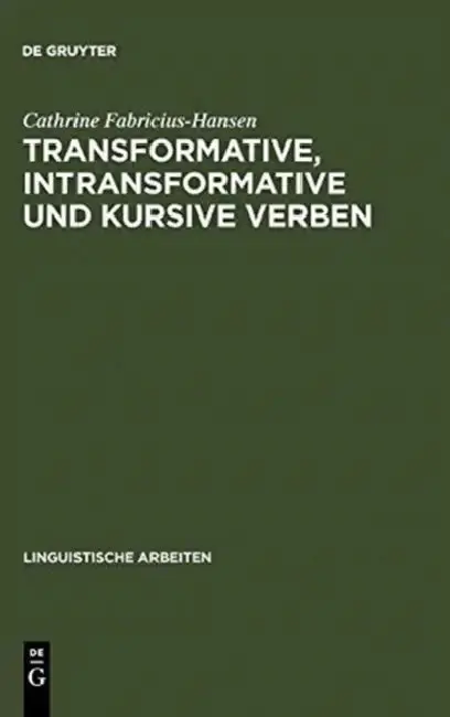 Cover of Transformative, intransformative und kursive Verben