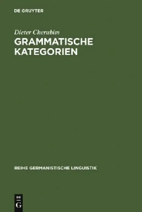 Cover of Grammatische Kategorien