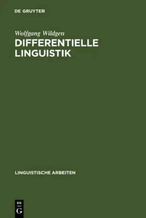Cover of Differentielle Linguistik