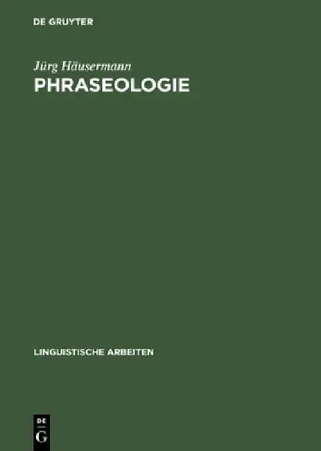 Cover of Phraseologie