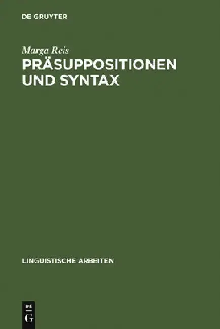 Cover of Präsuppositionen und Syntax