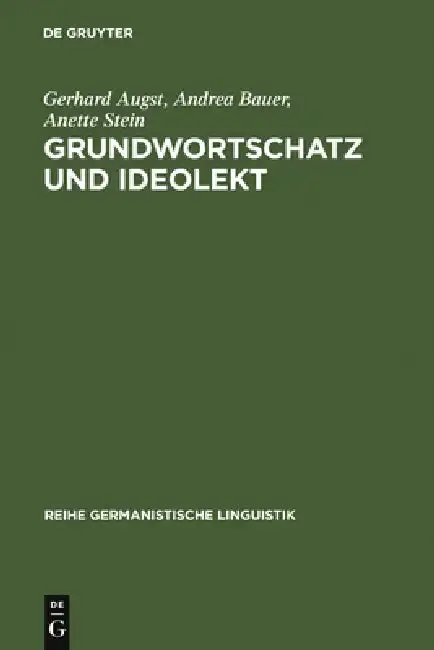 Cover of Grundwortschatz Und Ideolekt