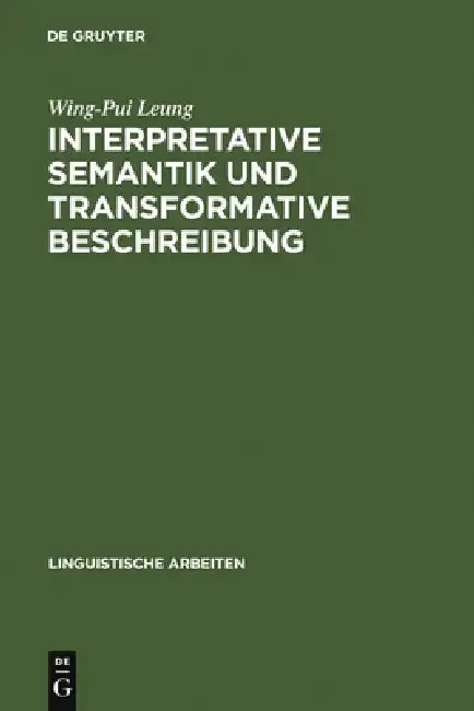 Cover of Interpretative Semantik Und Transformative Beschreibung