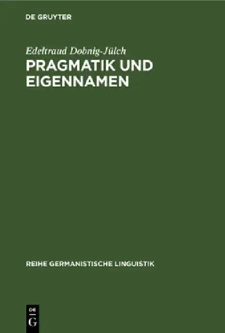 Cover of Pragmatik Und Eigennamen