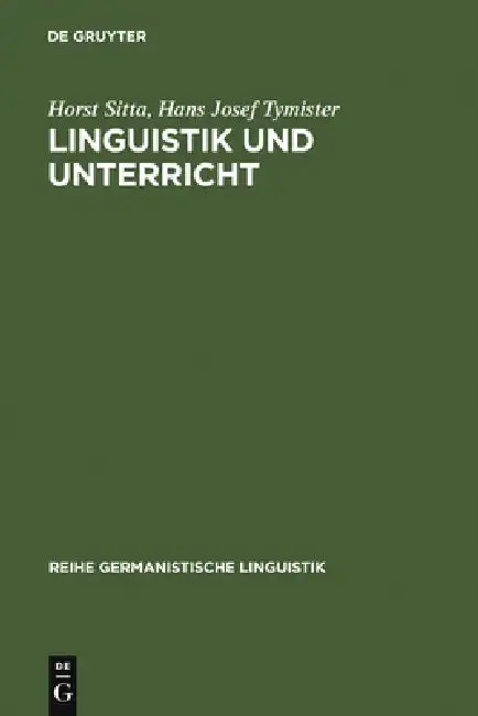 Cover of Linguistik und Unterricht