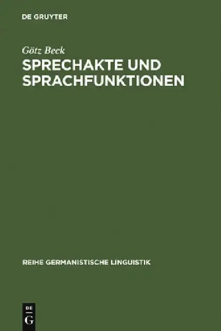 Cover of Sprechakte und Sprachfunktionen