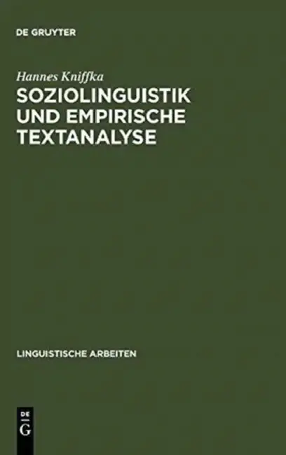 Cover of Soziolinguistik und empirische Textanalyse
