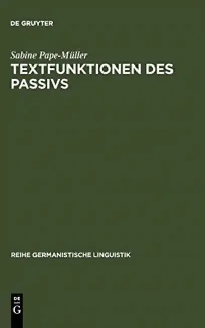 Cover of Textfunktionen des Passivs