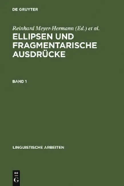 Cover of Ellipsen und fragmentarische Ausdrücke