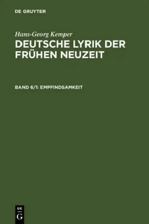 Cover of Empfindsamkeit