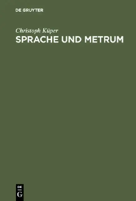 Cover of Sprache und Metrum