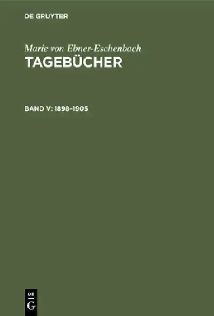Cover of 1898-1905