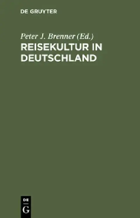Cover of Reisekultur in Deutschland