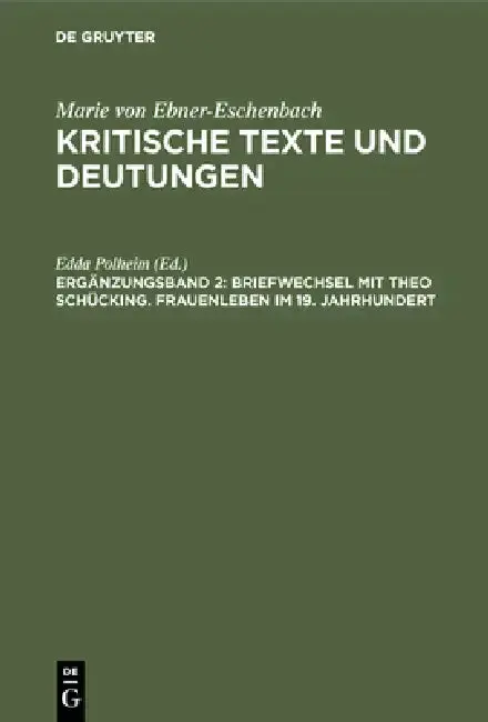 Cover of Briefwechsel mit Theo Schücking. Frauenleben im 19. Jahrhundert