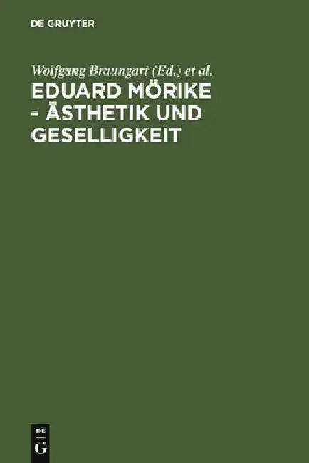 Cover of Eduard Mörike - Ästhetik und Geselligkeit