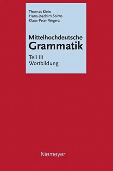 Cover of Mittelhochdeutsche Grammatik