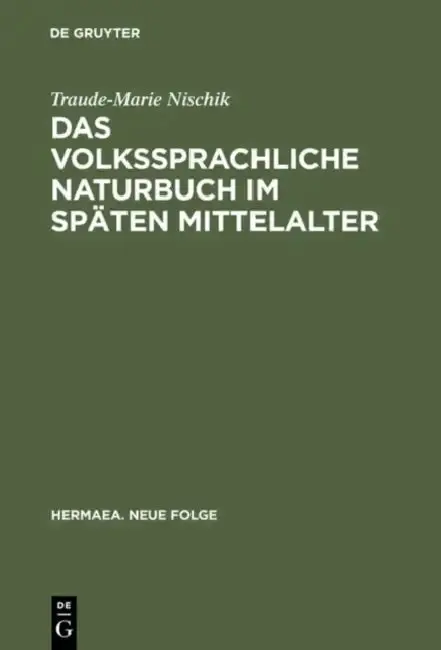 Cover of Das volkssprachliche Naturbuch im späten Mittelalter