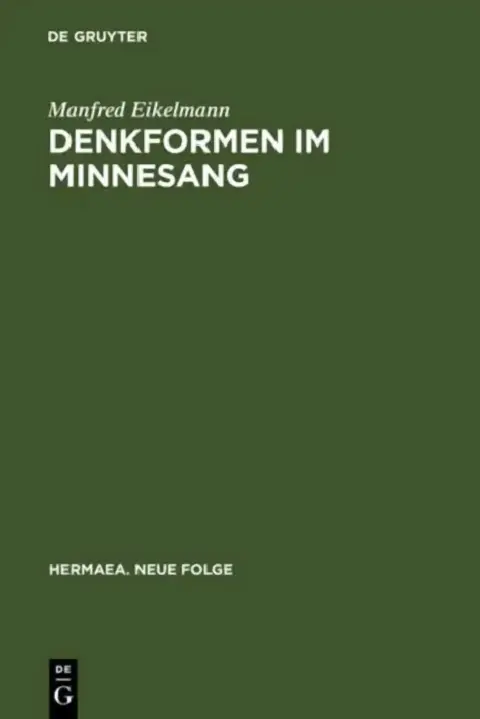 Cover of Denkformen im Minnesang