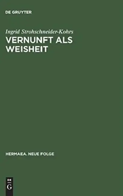 Cover of Vernunft als Weisheit