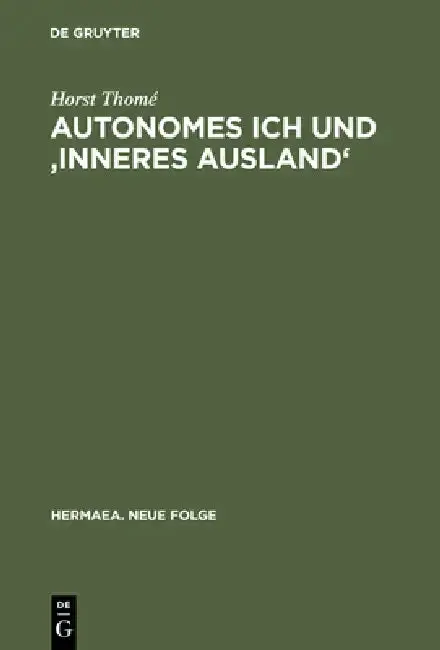 Cover of Autonomes Ich Und 'Inneres Ausland'