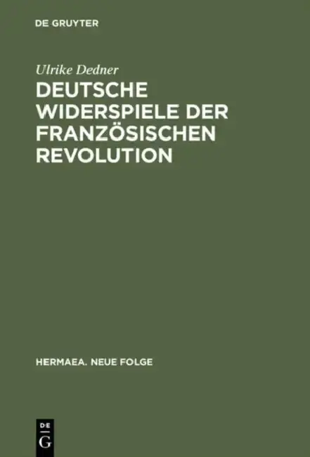 Cover of Deutsche Widerspiele der Französischen Revolution