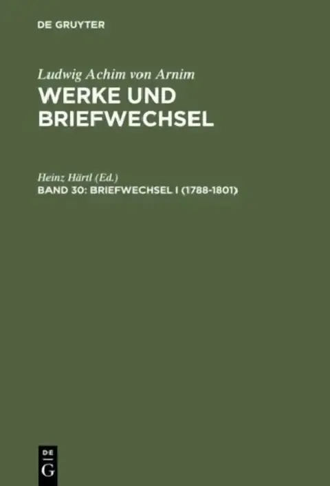 Cover of Briefwechsel I (1788-1801)