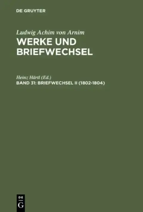 Cover of Briefwechsel II (1802-1804)