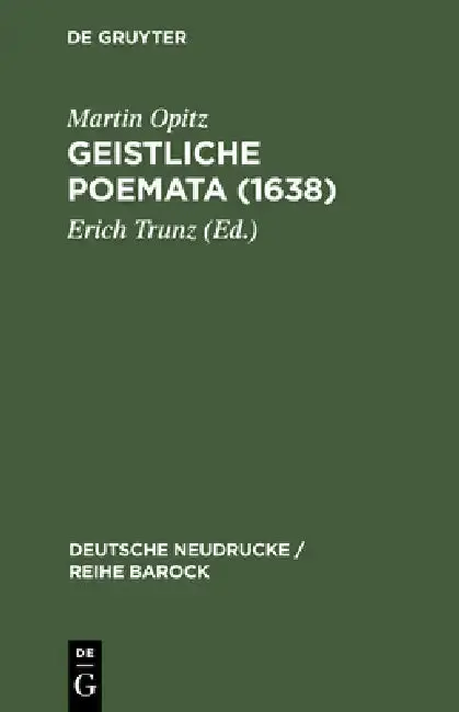 Cover of Geistliche Poemata (1638)