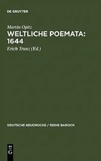 Cover of Weltliche Poemata