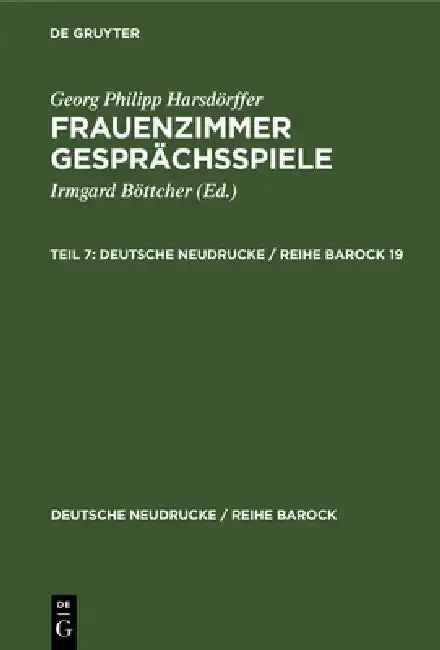 Cover of Georg Philipp Harsdörffer