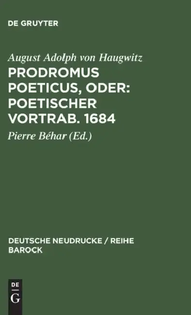 Cover of Prodromus Poeticus, Oder
