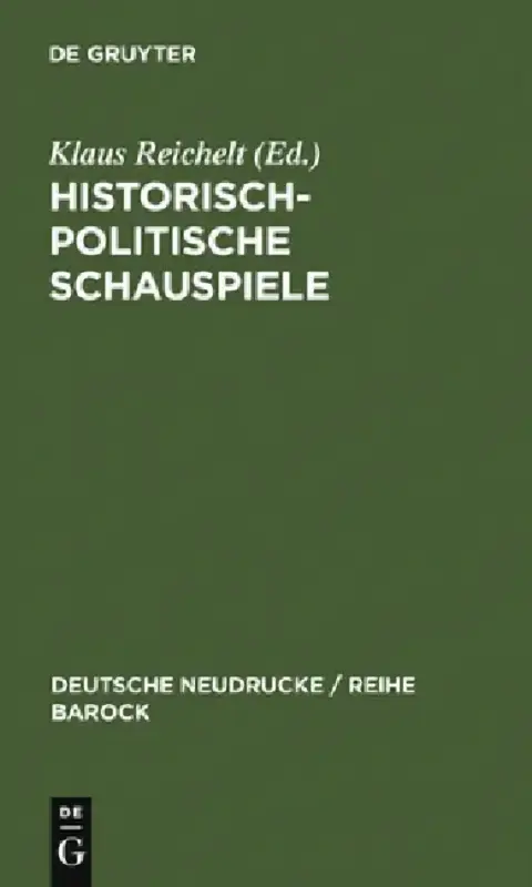 Cover of Historisch-politische Schauspiele