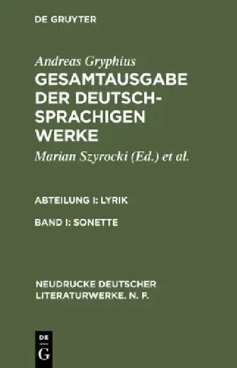 Cover of Sonette